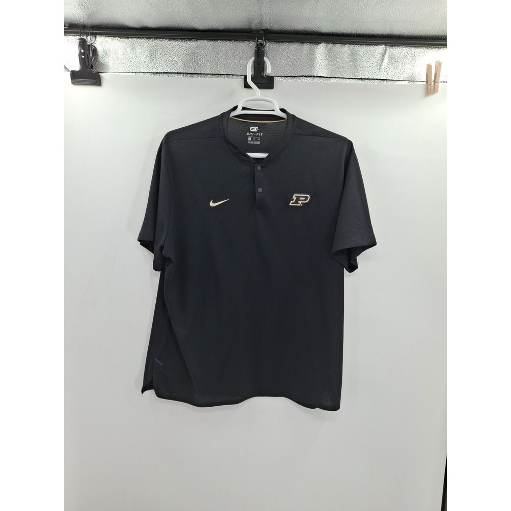 Nike Dri-Fit Purdue Boilermakers Quarter Snap XXL Black‎ Polo Shirt